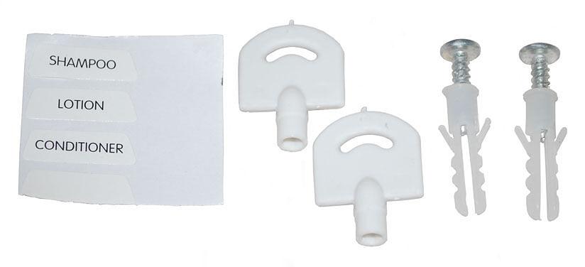 Дозатор для мыла белый G-teq 8617, 380 мл, 0,38 л, пластик белый, c ключом фото 8