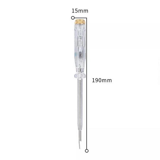 Измерительный и разметочный инструмент Deli Индикаторная отвертка-тестер напряжения светодиодная Deli DL8002 100-500 В, длина 190мм фото 3