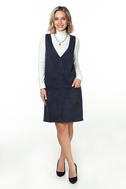 Сарафан эко-замша  6041/02/Темно-синий  фото 4