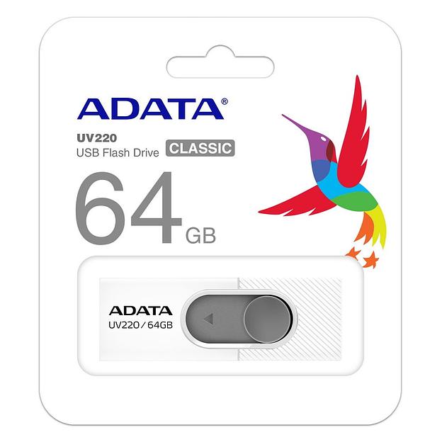 Флэш-накопитель 64GB AUV220-64G-RWHGY WH\GR ADATA фото 3