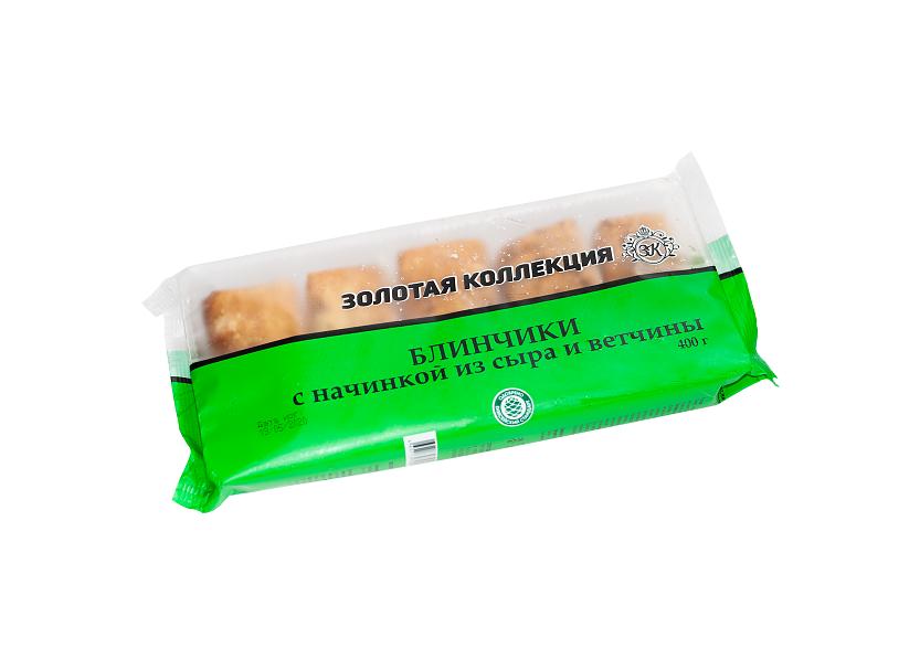 Блинчики Золотая коллекция с начинкой из сыра и ветчины, замороженные, 400 г, опт фото 1