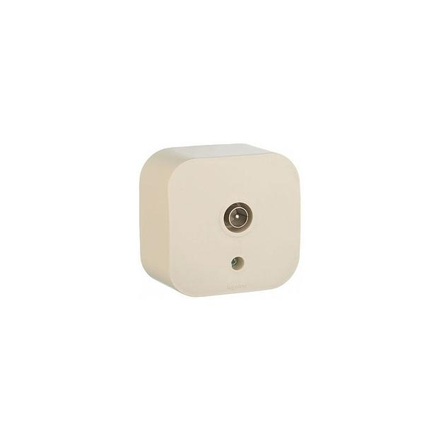 Розетка телевизионная Legrand Quteo открытая, слоновая кость [782245] фото 1