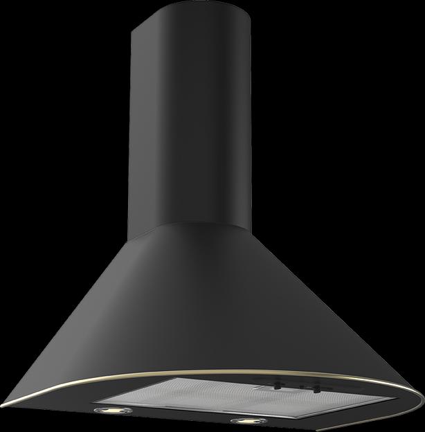 Вытяжка каминная Elikor Эпсилон 50П-430-П3Л черный/золотистый управление: ползунковое (1 мотор) фото 1