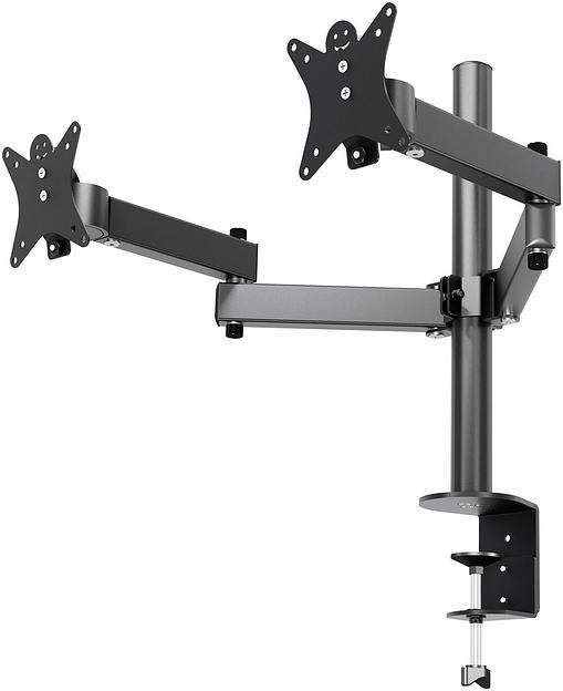 Кронштейн для мониторов Holder MDS-SU203-B черный 13"-32" макс.8кг настольный поворот и наклон верт.перемещ. фото 1