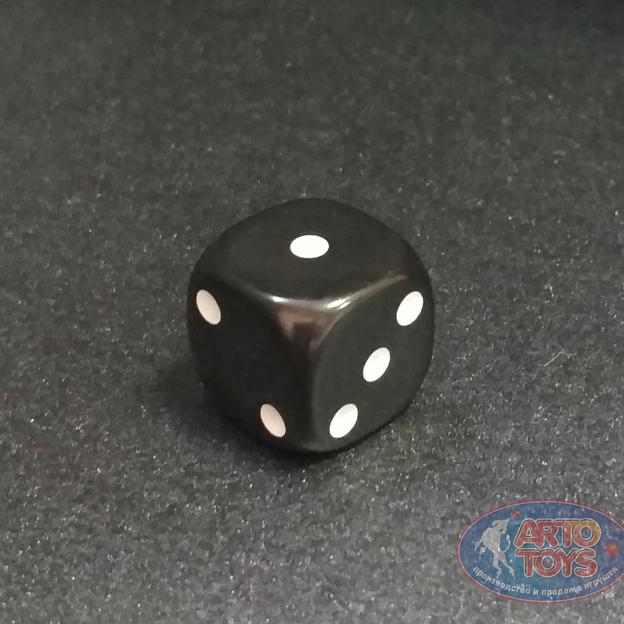 Кубик чёрный D6 16 мм 5 шт ОПТ фото 1