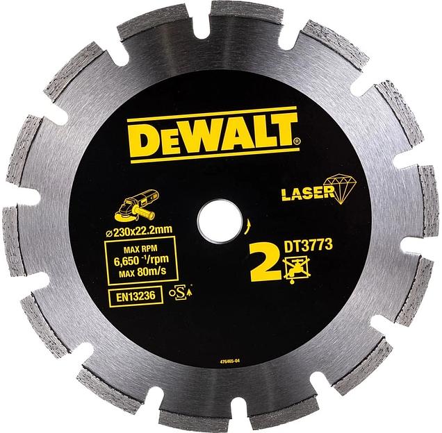 Диск алмазный по бет. DeWalt DT3773 (00000015138) d=230мм d(посад.)=22.2мм (угловые шлифмашины) фото 1