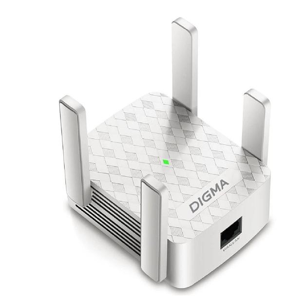Digma D-WR310 (D-WR310V2) Повторитель беспроводного сигнала N300 Wi-Fi белый фото 1