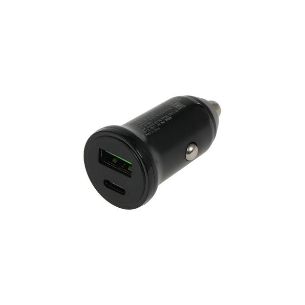 Автомобильное зарядное устройство Wiiix UCC-7-2-11, USB-A, USB-C, 18Вт, 3.1A, черный фото 1
