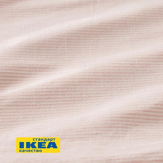 Пододеяльник 1,5 спальный, наволочка ПАЛЬМЕ (ИКЕА БЕРГПАЛМ) 150x200/50x70, светло-розовый, бязь KL-10500672 фото 5