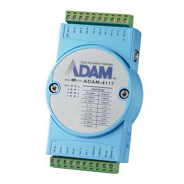 Модуль интерфейсный Advantech ADAM-4117-B Модуль ввода, 8 каналов аналогового ввода, Modbus RTU/ASCII фото 1
