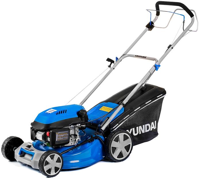 HYUNDAI [L 4620S] Бензиновая газонокосилка {Самоходная, двигатель Hyundai ICV145,4-х такт, 3.8 л.с./145 см3, Ширина среза 45,7 см, Высота среза 25-75 мм, 25,2 кг } фото 2