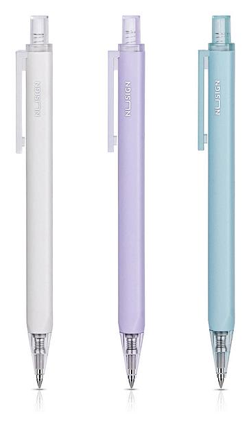 Ручка гелев. Deli Nusign NS649 ассорти черные автоматическая линия 0.5мм фото 1