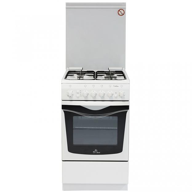 Плита Газовая De Luxe 506040.01г чр белый реш.чугун фото 1