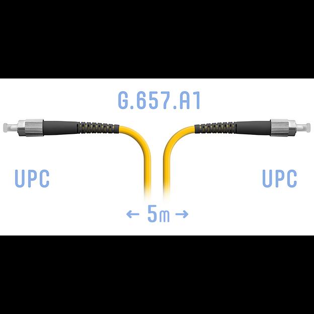 Патчкорд оптический FC/UPC SM G.657.A1 5 метров фото 1