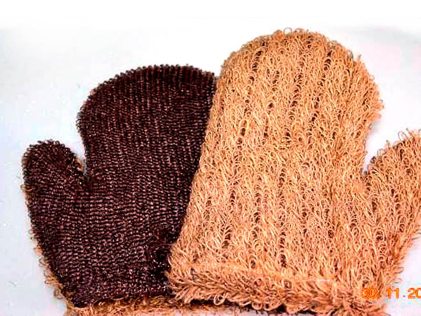 Мочалка варежка натуральная «Крапива», Опт фото 1