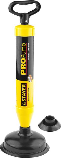 STAYER PROPump, d 70, 160 мм, вакуумный вантуз с двумя адаптерами, Professional (51925) фото 1