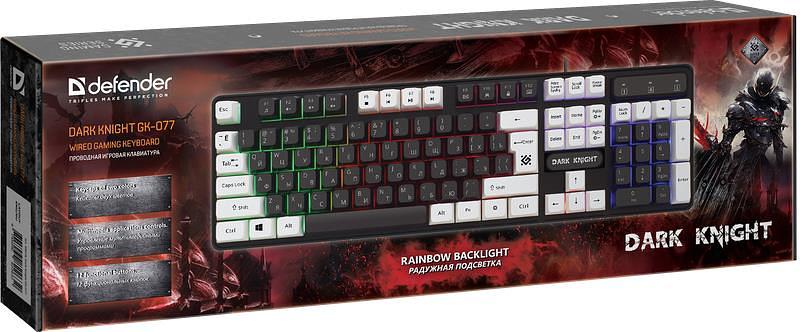 Клавиатура USB GK-077 DARK KNIGHT 45078 DEFENDER фото 6