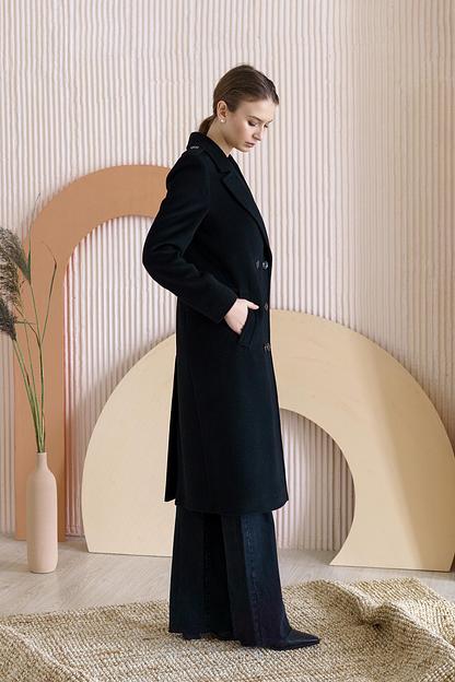 Женское демисезонное пальто Mmoda чёрный, арт.01–4 фото 3