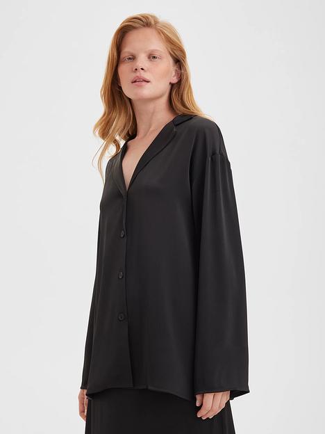 Рубашка в бельевом стиле, черный, опт фото 2