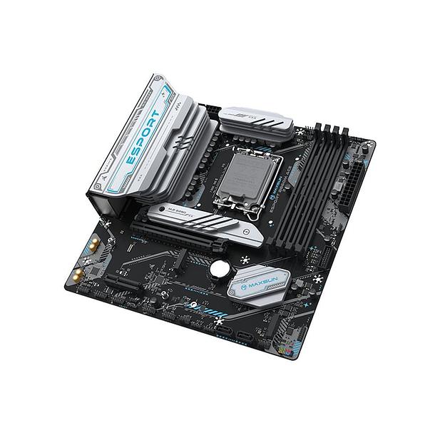 Материнская плата Maxsun MS-eSport B860M WIFI ACE B860, LGA1851, 4*DDR5, 1*PCIEx16, 1*PCIEx4, 3*M.2, 7*USB3.2Gen1, 7*USB2.0, 2*SATA3.0, 2.5G, Type-C(DP), DP, HDMI, M-ATX, RTL фото 4