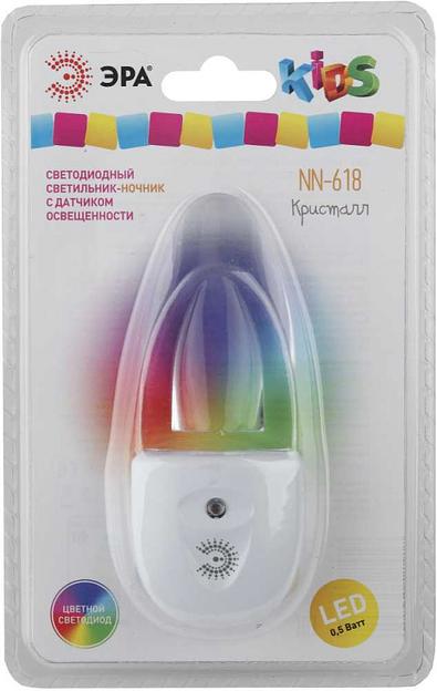 ЭРА Б0019102 Светильник ночник светодиодный "Кристалл" NN-618-LS-W белый фото 3