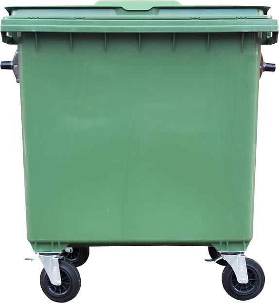 Мусорный контейнер на колёсах (1100 л) желтый фото 7