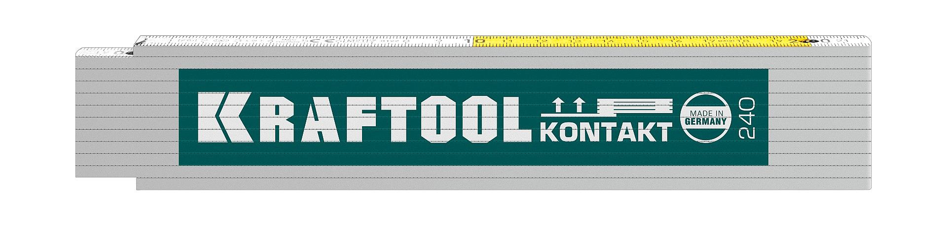 KRAFTOOL PRO-90 Kontakt, 2.4 м, профессиональный складной деревянный метр (34729) фото 5
