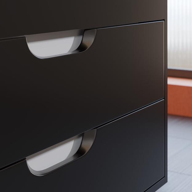 Тумба под раковину для ванной Uperwood Modul 80 см, подвесная, матовая, черная фото 2