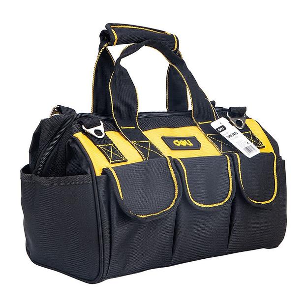 Ящики, сумки для инструментов Deli Сумка для инструментов Deli DL430113 310 x 170 x 220мм, 14 карманов, плечевой ремень, ткань Оксфорд фото 2