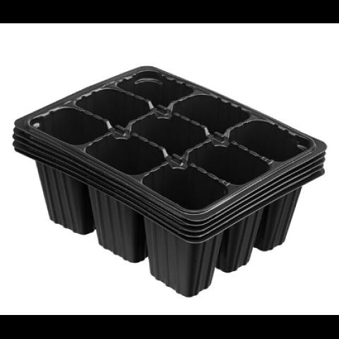 Кассета для рассады, 180х135х60 мм, 9 ячеек, полистирол, 5 шт фото 1