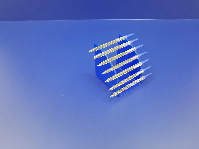 Подставка для ручек карандашей кистей 7 секции (размещение по радиусу, синяя) фото 1