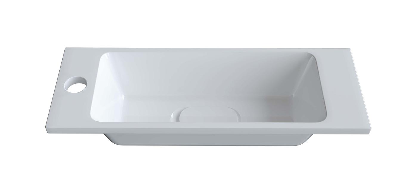 Раковина для ванной полувстраиваемая Uperwood Modul 60 см, белая глянцевая фото 5