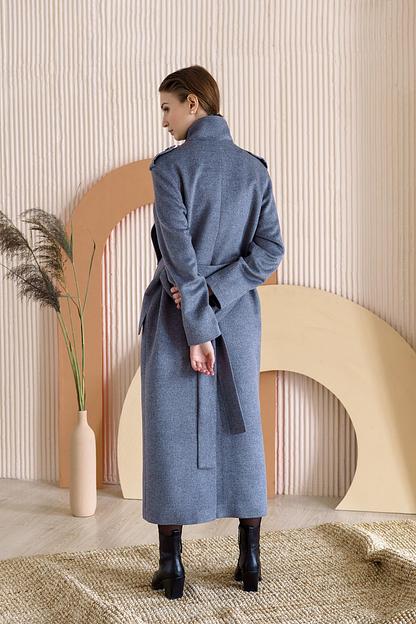 Женское демисезонное пальто Mmoda тёмно-серый, арт.22М19 фото 6