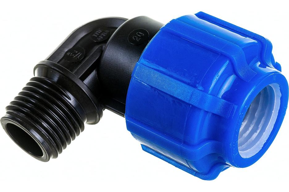 Отвод ПНД компрессионный НР 20x1/2' фото 2