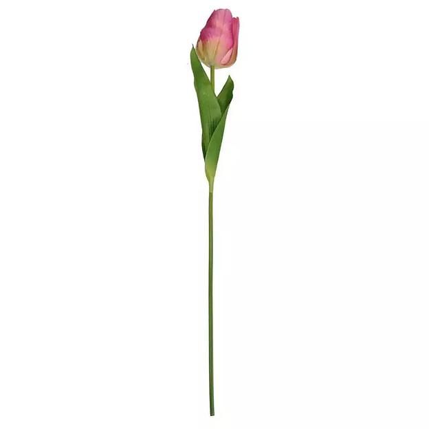 Тюльпан одиночный 6x8,5см с двойным листом 60см фото 6