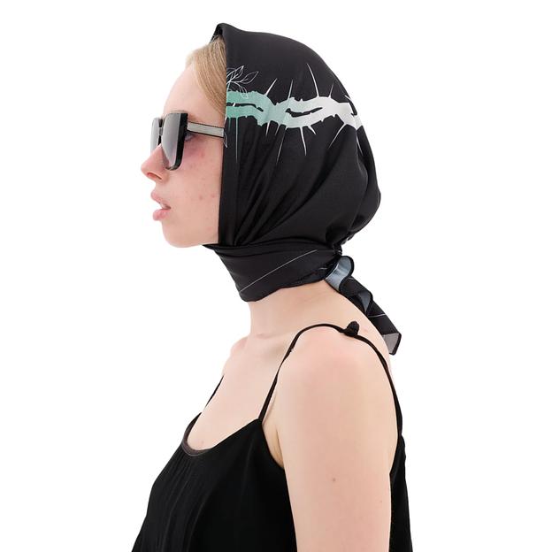 Женский платок «Терновый венок» искусственный шёлк Армани 55×55 см фото 6