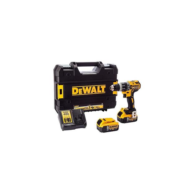Ударная дрель-шуруповерт DeWALT DCD796P2-QW, 5Ач, с двумя аккумуляторами фото 1