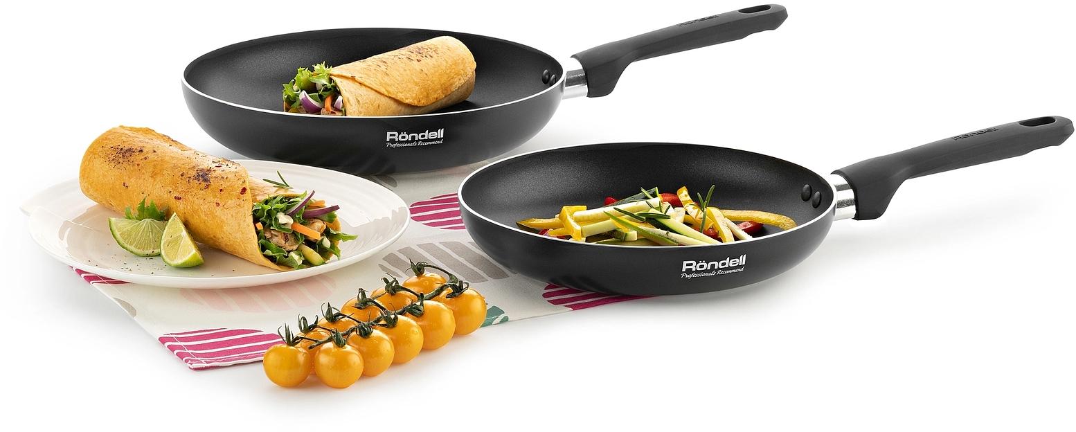 Сковорода Rondell Massimo RDA-1404 круглая 28см покрытие: Xylan Plus ручка несъемная (без крышки) черный фото 6