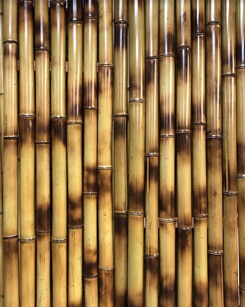 Панель из половинок бамбука, хаотичный обжиг, опт фото 2