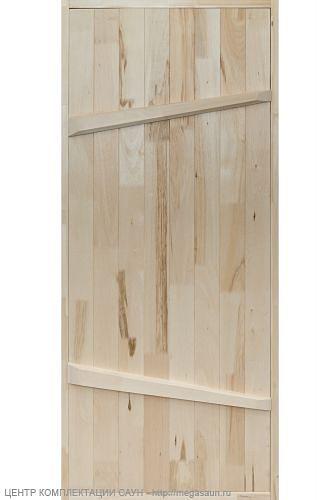 Дверь для бани из дерева глухая хвоя массив 800*1900 полотно фото 1