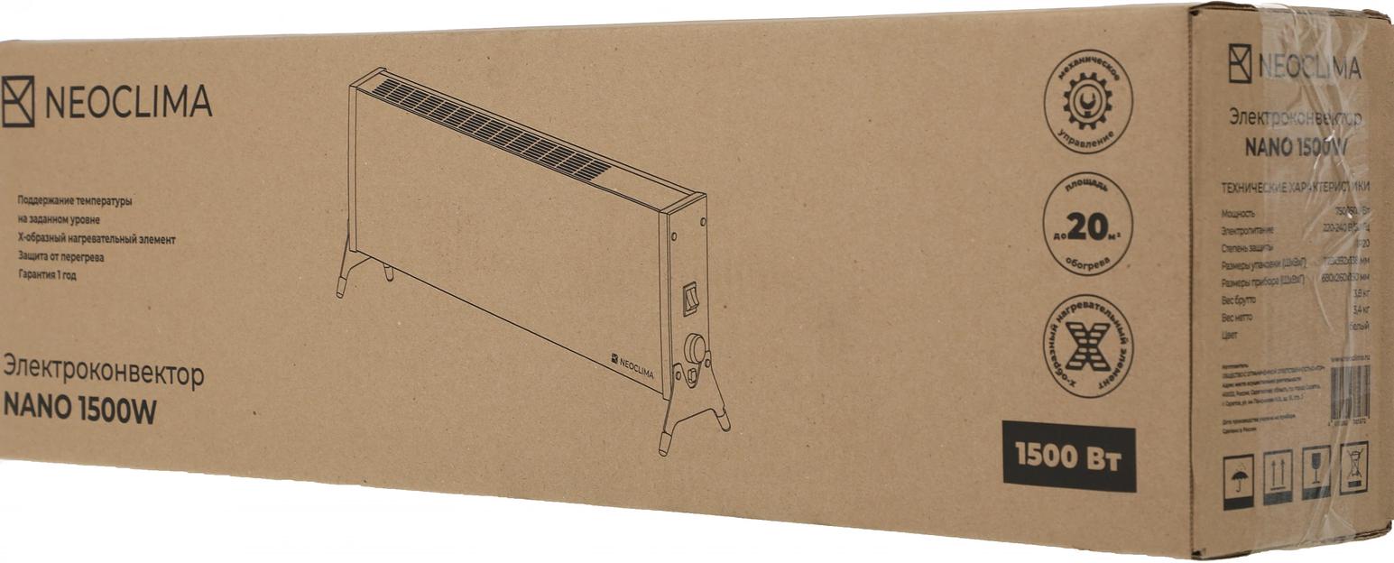 Конвектор Neoclima Nano 1500Вт белый фото 8