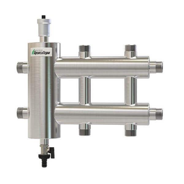 Распределительный коллектор с гидрострелкой ECO 60 кВт 3 контура фото 1