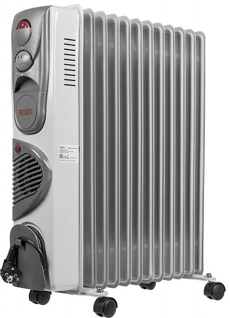 Радиатор масляный Ресанта ОМ-12НВ 2900Вт белый фото 1