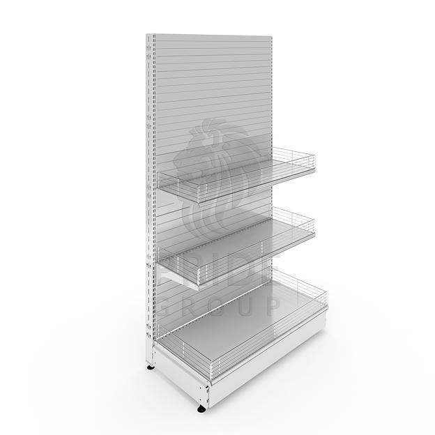 Стеллаж торговый пристенный 665x500x1900 3 полки фото 1