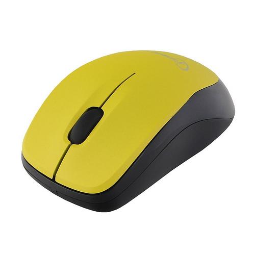 Мышь беспроводная Gembird MUSW-360-LM, 2.4ГГц, лазерный лимон, 2 кнопки+колесо-кнопка, 1000 DPI, батарейки в комплекте, блистер фото 3