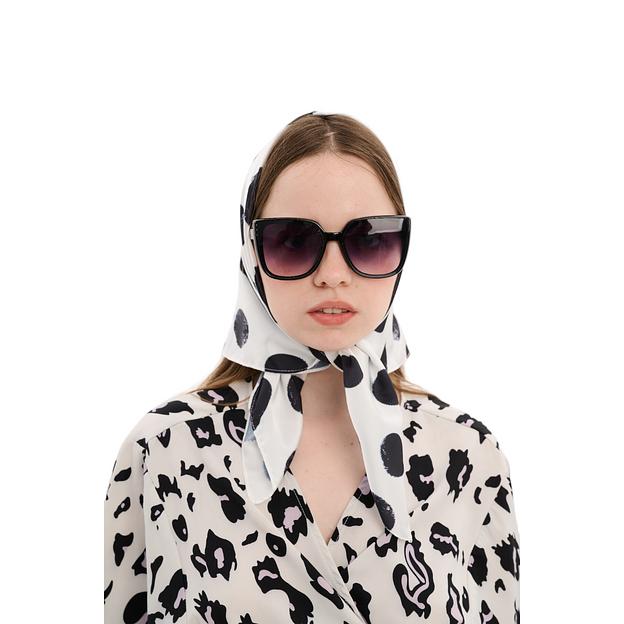 Женский платок «Корова» искусственный шёлк Армани 55×55 см фото 5