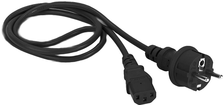 Шнур питания Lanmaster LAN-PP13/SH-10-BK C13-Schuko проводник.:3x0.75мм2 10м 250В 10А (упак.:1шт) черный фото 1