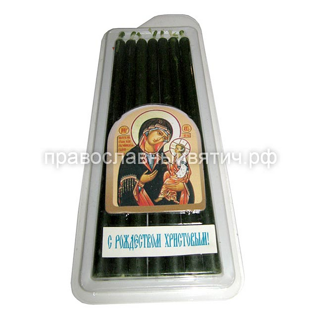 Свечи для домашней молитвы праздничные зеленые опт фото 1