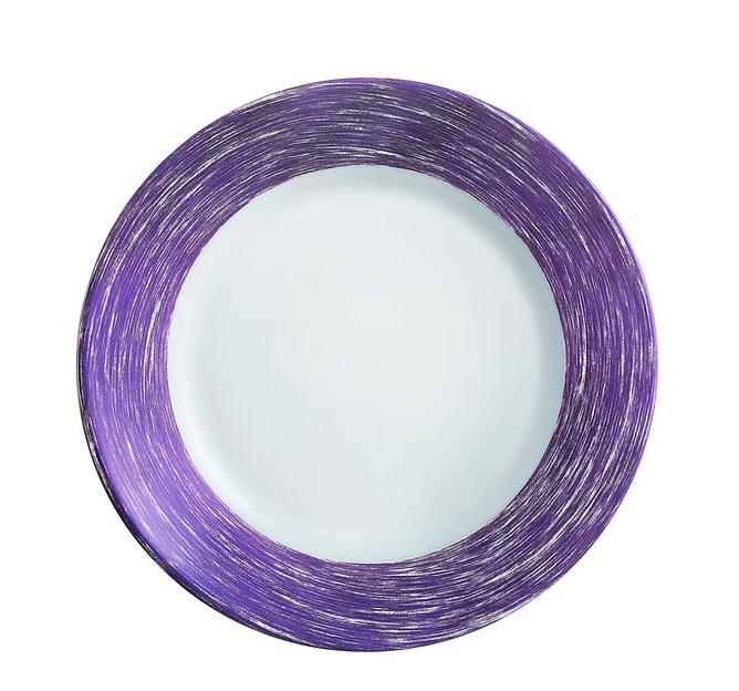 Тарелка d=225 мм. глубокая сиреневый край Браш /1/6/24/ фото 1