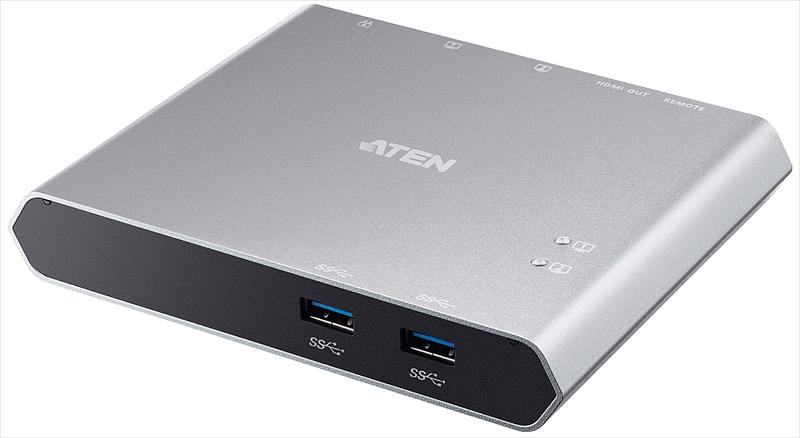 Док-переключатель ATEN 2-Port USB-C Gen 1 Dock Switch with Power Pass-through (US3310-AT) фото 1